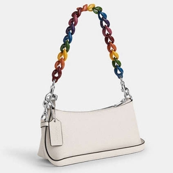 Coach Charlotte Crossbody with Removable Rainbow chain NWT - Picture 3 of 9